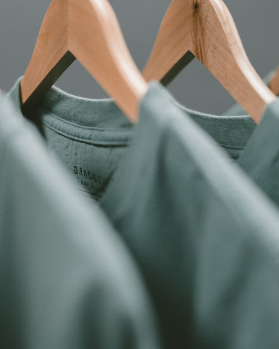 Jacket hanging on a rail